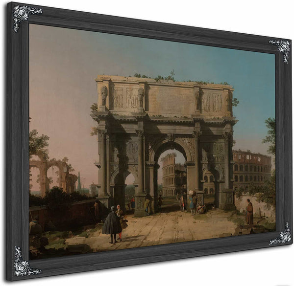 View Of The Arch Of Constantine With The Colosseum By Canaletto