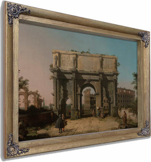 View Of The Arch Of Constantine With The Colosseum By Canaletto