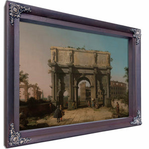 View Of The Arch Of Constantine With The Colosseum By Canaletto