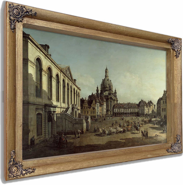 View Of The Neumarkt In Dresden From The Judenhofe By Canaletto