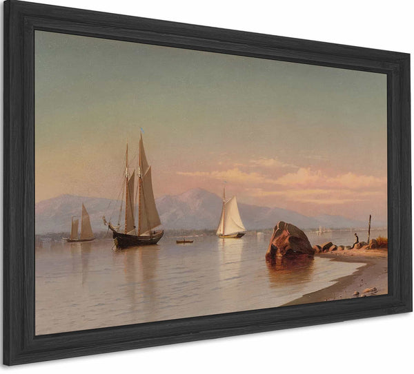 View On The Hudson The Catskills In The Distance By Francis Augustus Silva