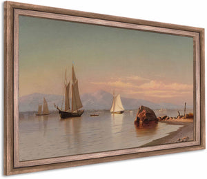 View On The Hudson The Catskills In The Distance By Francis Augustus Silva