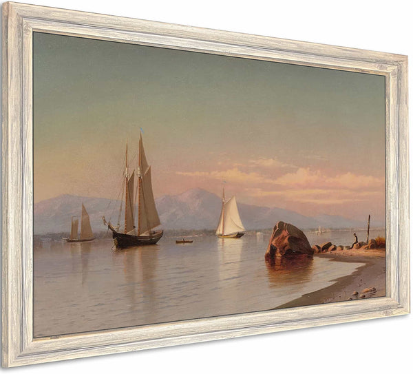 View On The Hudson The Catskills In The Distance By Francis Augustus Silva