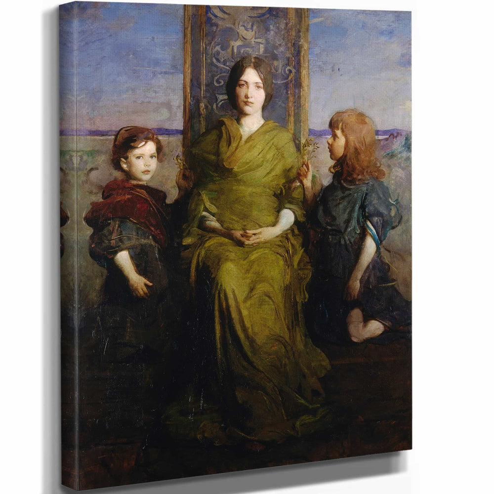 Abbott Handerson Thayer 11" x 14" / Stretched Canvas Wrap Virgin Enthroned By Abbott Handerson Thayer