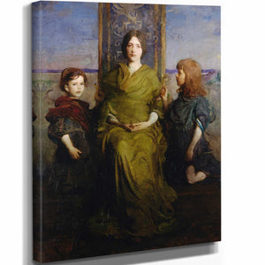 Abbott Handerson Thayer 11" x 14" / Stretched Canvas Wrap Virgin Enthroned By Abbott Handerson Thayer