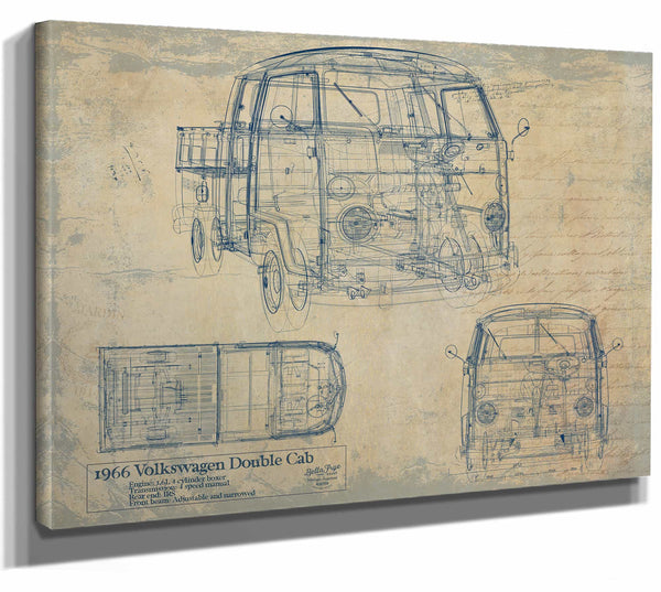 Volkswagen Doublecab1966 Wall Art from Bella Frye.