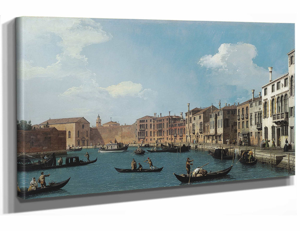 Canaletto 18" x 12" / Stretched Canvas Wrap Vue Du Canal De Santa Chiara A Venise By Canaletto