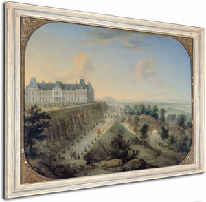 Vue Du Chateau Vieux Et De La Terrasse De Meudon By Charles Leopold Grevenbroeck