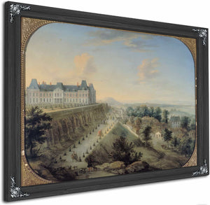 Vue Du Chateau Vieux Et De La Terrasse De Meudon By Charles Leopold Grevenbroeck