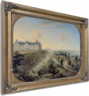 Vue Du Chateau Vieux Et De La Terrasse De Meudon By Charles Leopold Grevenbroeck