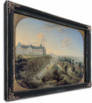 Vue Du Chateau Vieux Et De La Terrasse De Meudon By Charles Leopold Grevenbroeck