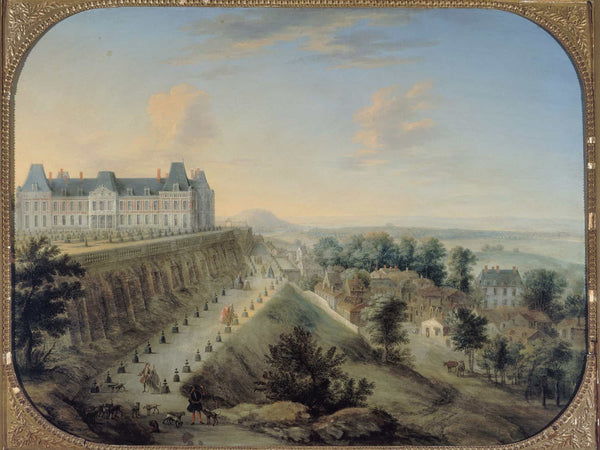 Charles Leopold Grevenbroeck Vue Du Chateau Vieux Et De La Terrasse De Meudon By Charles Leopold Grevenbroeck