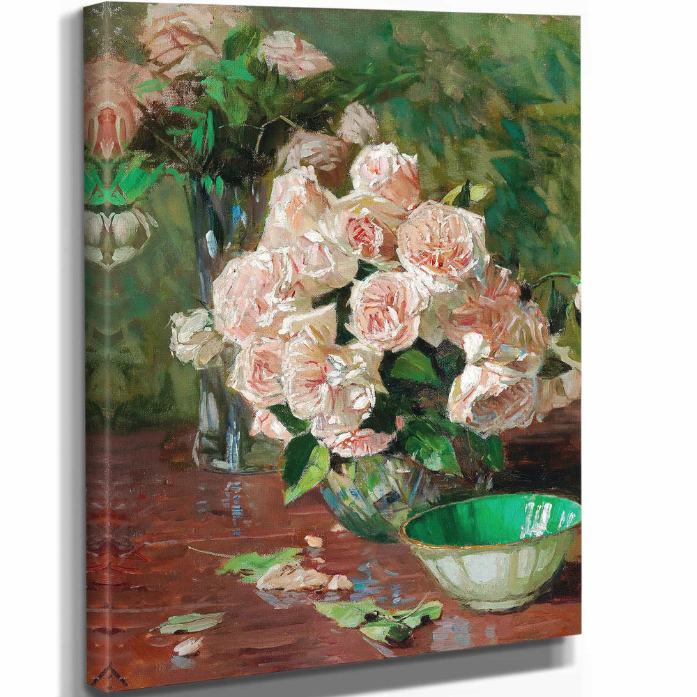 Carl Moll Weiße Rosen Ii (C 1925) By Carl Moll