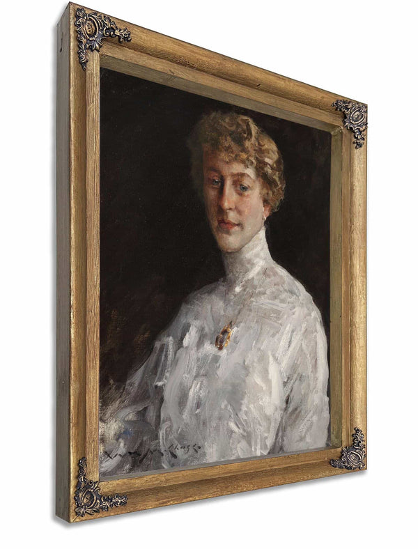 Lady In A White Blouse By William Merritt Chase