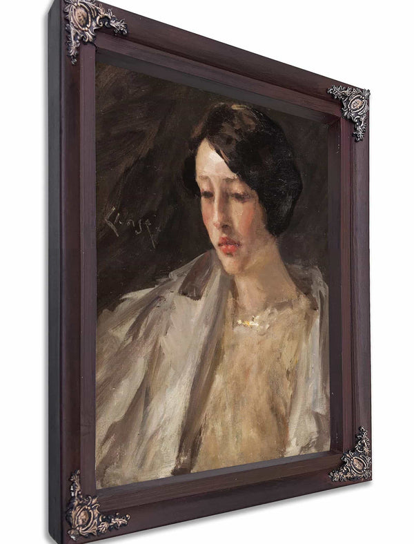 Portrait Of Esther M Groome By William Merritt Chase