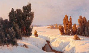 Carl Kenzler Winter Landscape In The Sun By Carl Kenzler