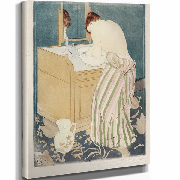 Mary Cassatt Woman Bathing By Mary Cassatt