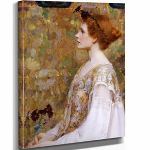 Albert Herter Woman With Red Hair By Albert Herter