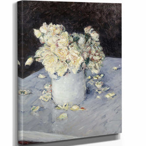 Gustave Caillebotte Yellow Roses In A Vase (1882) By Gustave Caillebotte