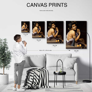 Caravaggio 11" x 14" / Stretched Canvas Wrap Young Sick Bacchus By Caravaggio