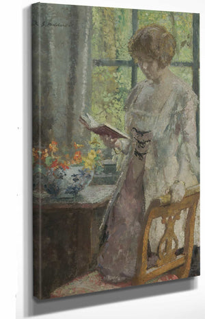 Gari Melchers Young Woman Reading By Gari Melchers