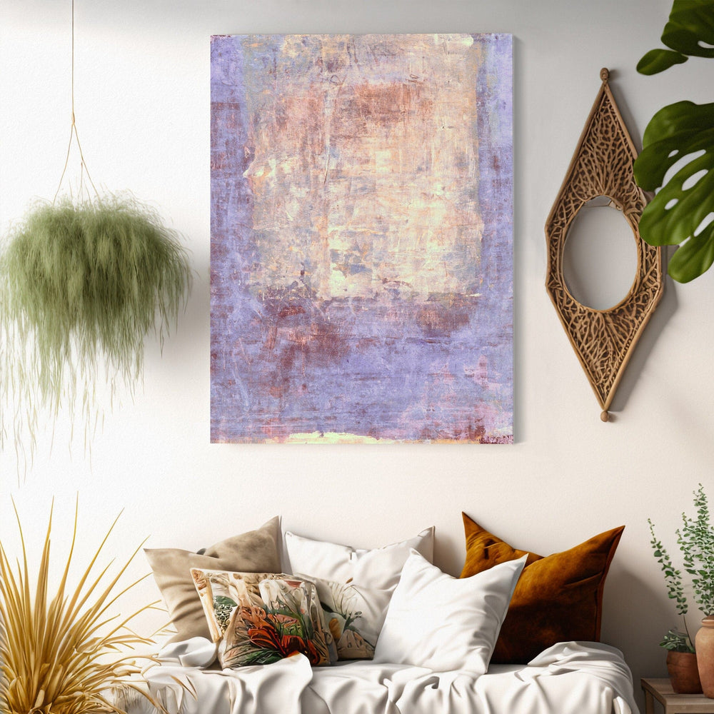 Bella Frye Home & Garden > Decor > Artwork Abstract Purple and Yellow Wall Art - Print of Original Oil Painting Minimal Colors