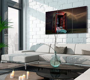 Bella Frye Home & Garden > Decor > Artwork Astronaut on Telephone in Space - Funny SciFi Planet Wall Art