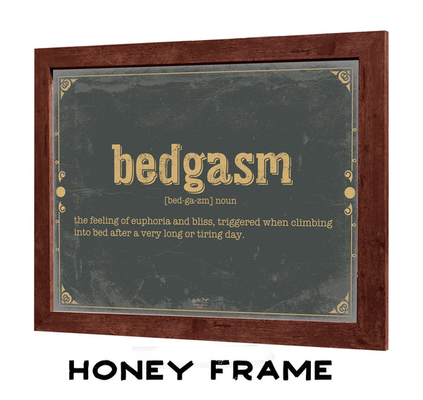 Bella Frye Home & Garden > Decor > Artwork Bedgasm Word Definition Wall Art - Gift for Bedgasm Dictionary Artwork