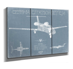 Bella Frye Home & Garden > Decor > Artwork Cessna Citation CJ4 Aircraft Blueprint Wall Art - Original Airplane Print