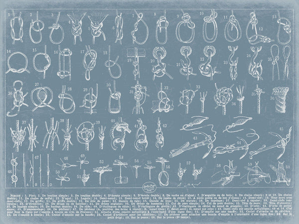 Bella Frye Home & Garden > Decor > Artwork Nautical Knots Reference Wall Art - Types of Knots Print