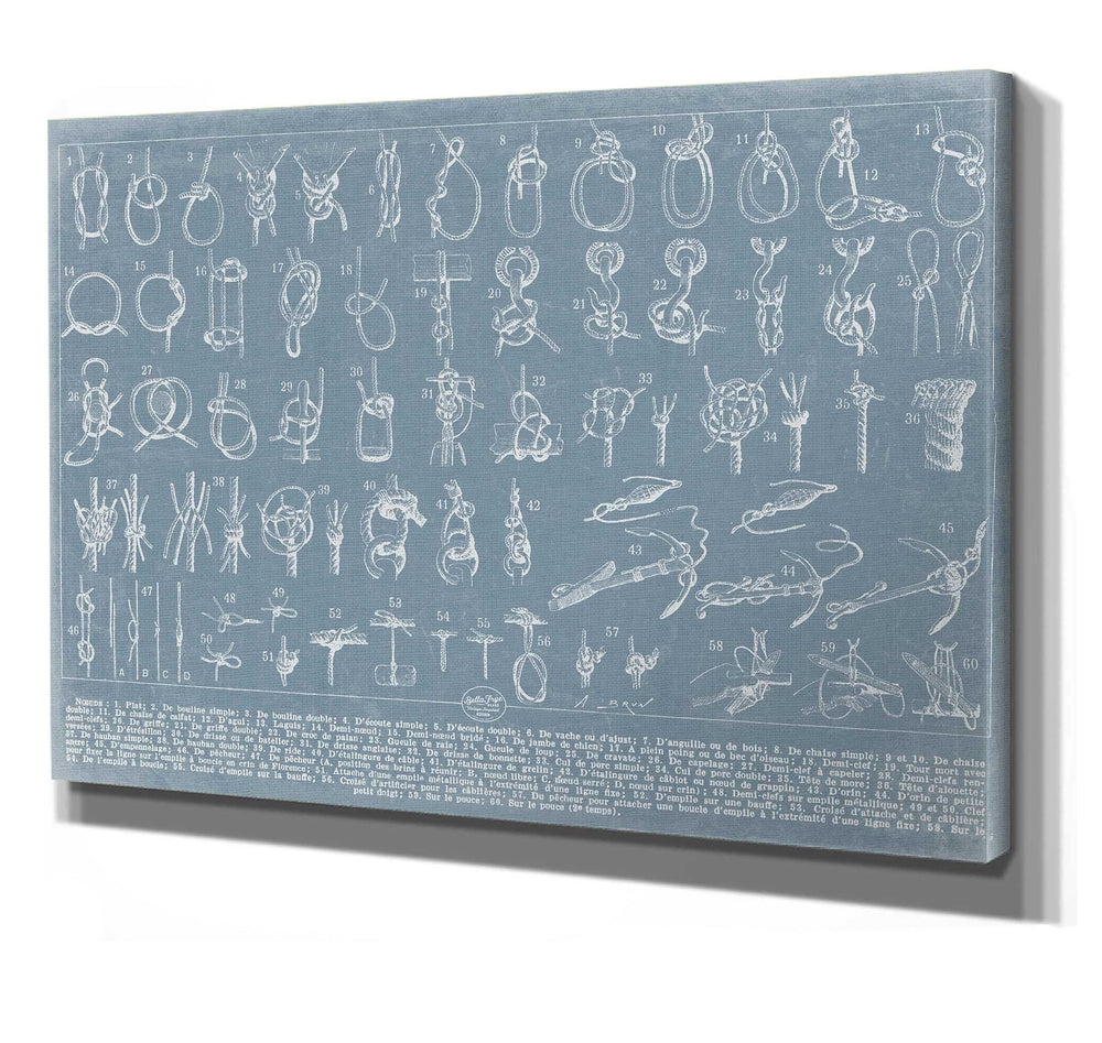 Bella Frye Home & Garden > Decor > Artwork Nautical Knots Reference Wall Art - Types of Knots Print
