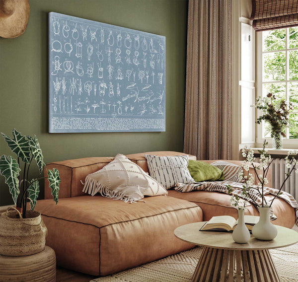Bella Frye Home & Garden > Decor > Artwork Nautical Knots Reference Wall Art - Types of Knots Print