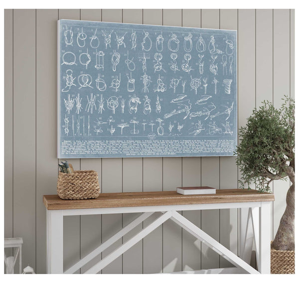 Bella Frye Home & Garden > Decor > Artwork Nautical Knots Reference Wall Art - Types of Knots Print