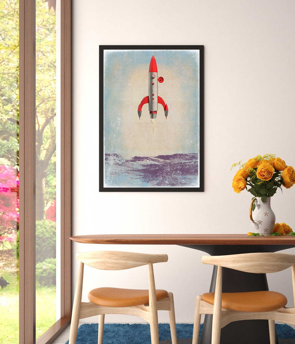 Bella Frye Rocket Wall Art - Retro RocketShip Artwork