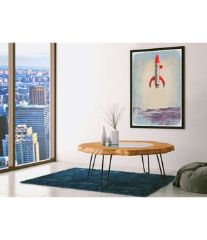 Bella Frye Rocket Wall Art - Retro RocketShip Artwork