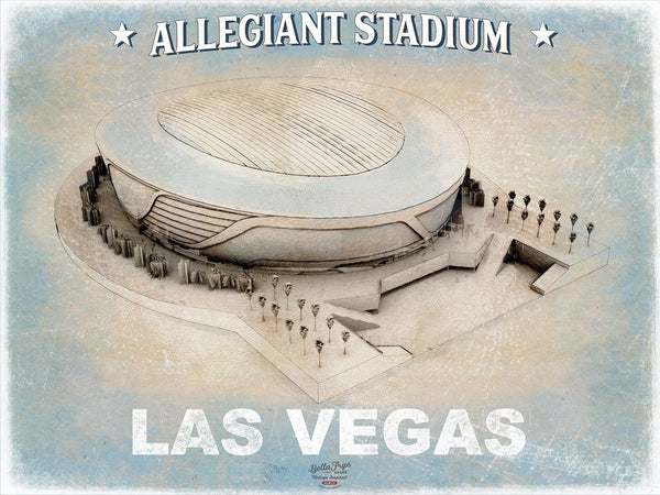 Bella Frye Allegiant Stadium Wall Art - Vegas Raiders Football Stadium Print