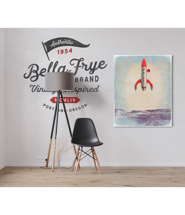 Bella Frye Rocket Wall Art - Retro RocketShip Artwork