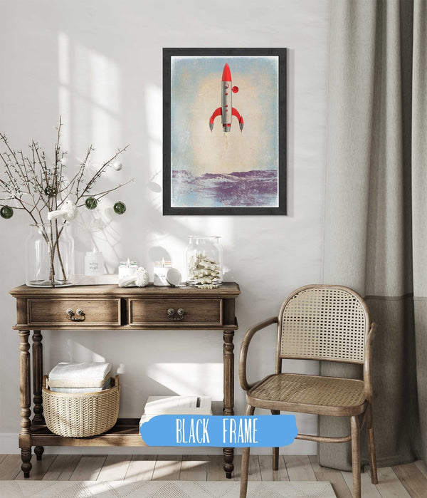 Bella Frye Rocket Wall Art - Retro RocketShip Artwork