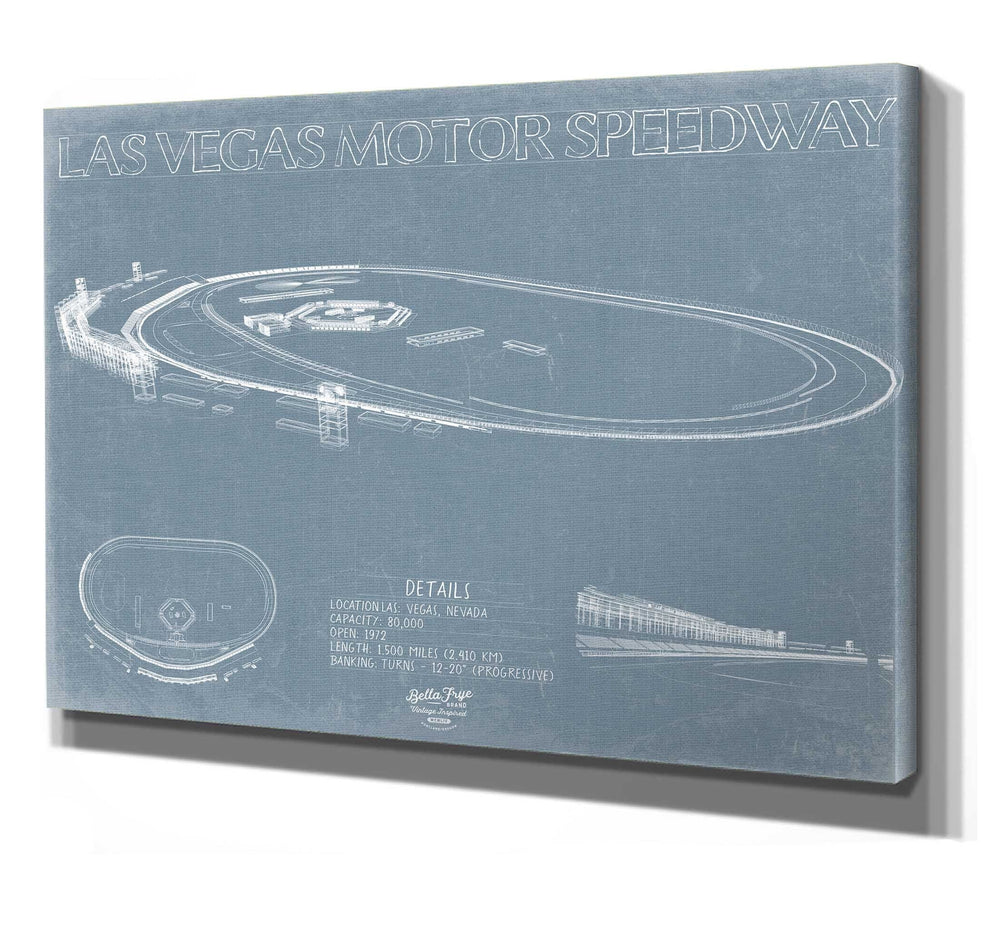 Bella Frye Las Vegas Speedway Blueprint Wall Art - Original Racetrack Print