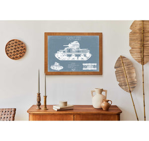 Bella Frye M3-Lee Tank Blueprint Wall Art - Original Military Print