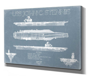 Bella Frye USS John Stennis CVN-74 Blueprint Wall Art - Original Carrier Print