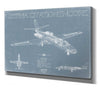 Bella Frye 14" x 11" / Stretched Canvas Wrap Cessna Citation Encore Aircraft Blueprint Wall Art - Original Airplane Print