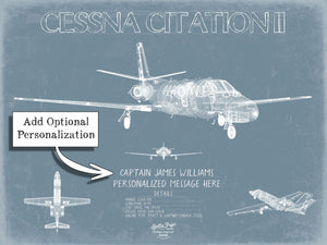 Bella Frye Cessna T-37 Tweet Aircraft Blueprint Wall Art - Original Airplane Print