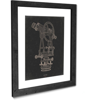 Bella Frye Steampunk Telescope Blueprint - Vintage Science Print