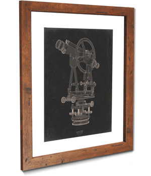 Bella Frye Steampunk Telescope Blueprint - Vintage Science Print