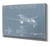 Bella Frye 14" x 11" / Stretched Canvas Wrap Boeing KC-46 Pegasus Aircraft Blueprint Wall Art - Original Airplane Print