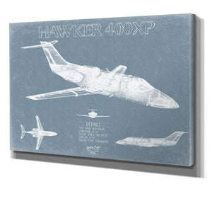 Bella Frye Hawker 400XP Beechjet 400 Aircraft Blueprint Wall Art - Original Airplane Print