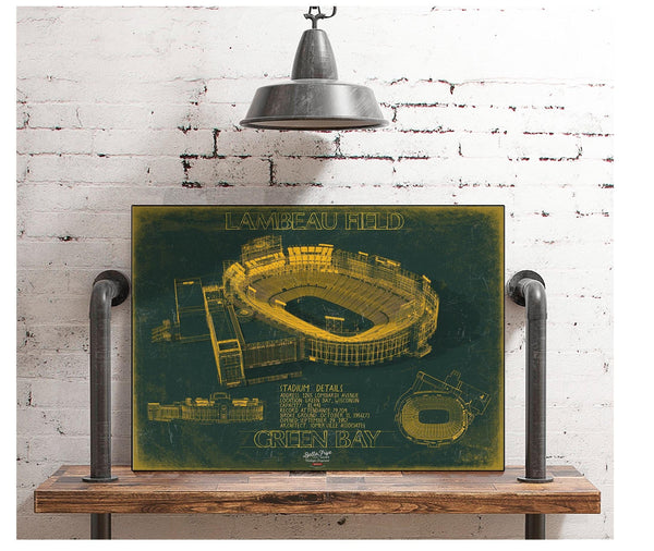 Bella Frye Lambeau Field Wall Art - Original Green Bay Packers Print