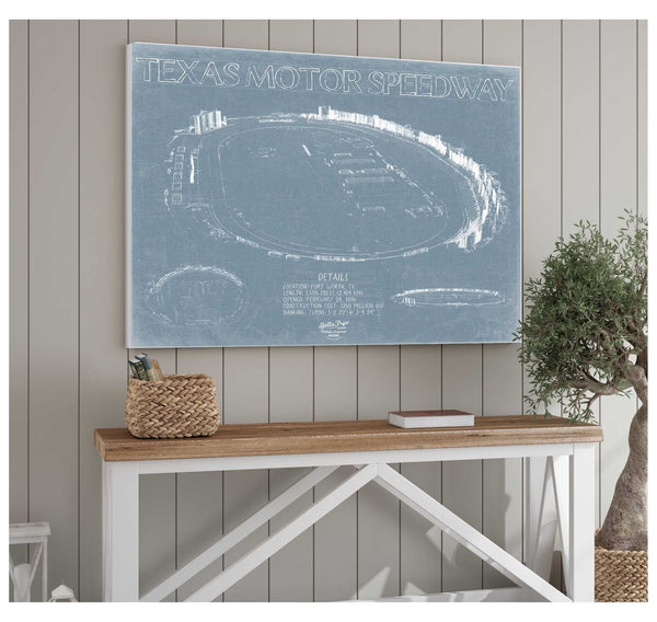 Bella Frye Texas Motor Speedway Blueprint Wall Art - Original Racetrack Print