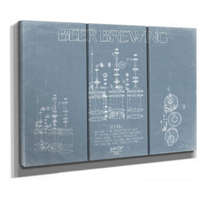 Bella Frye Beer Brewing Blueprint Wall Art - Original Beermaking Print